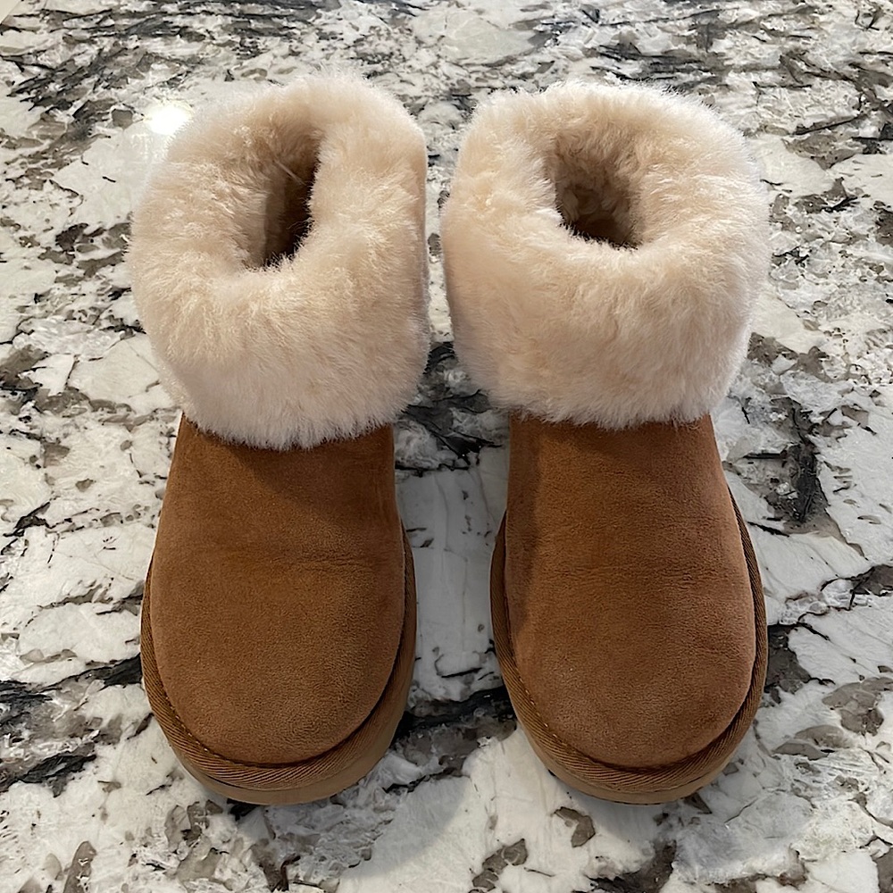 UGG Classic Mini Fluff Suede Boot